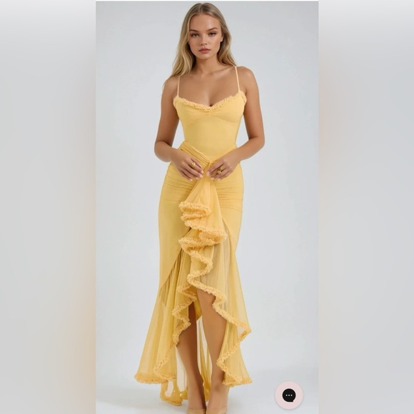 celina gold dress Open-Back Metallic Fringed Tight Long Gold Prom Dress Gold / 6 main image 0
